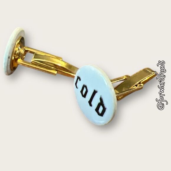 Unique Ceramic Cufflinks Made from Old Faucet Centers - Picture 4 of 11